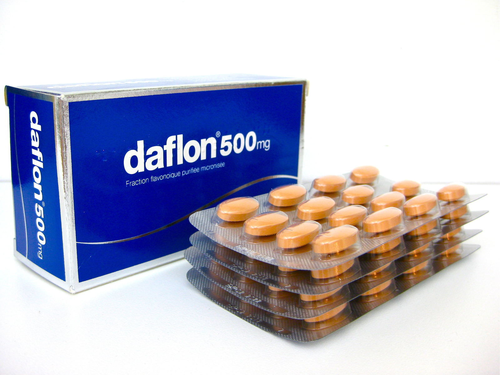 Daflon 500 mg is an oral drug indicated in the treatment of venous disease