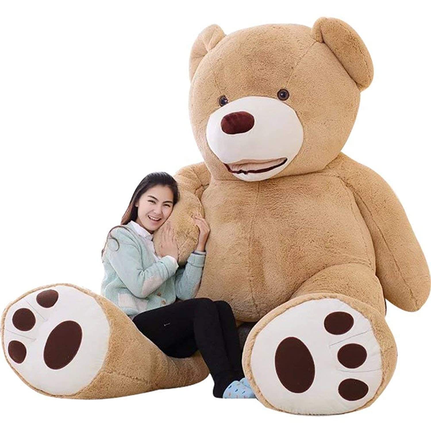 Giant Teddy Bear Plush Toy Stuffed Animals(Brown,78 inches)