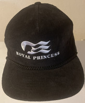 Royal Princess Cruise Hat Corduroy Rope  Adjustable Black - $29.69