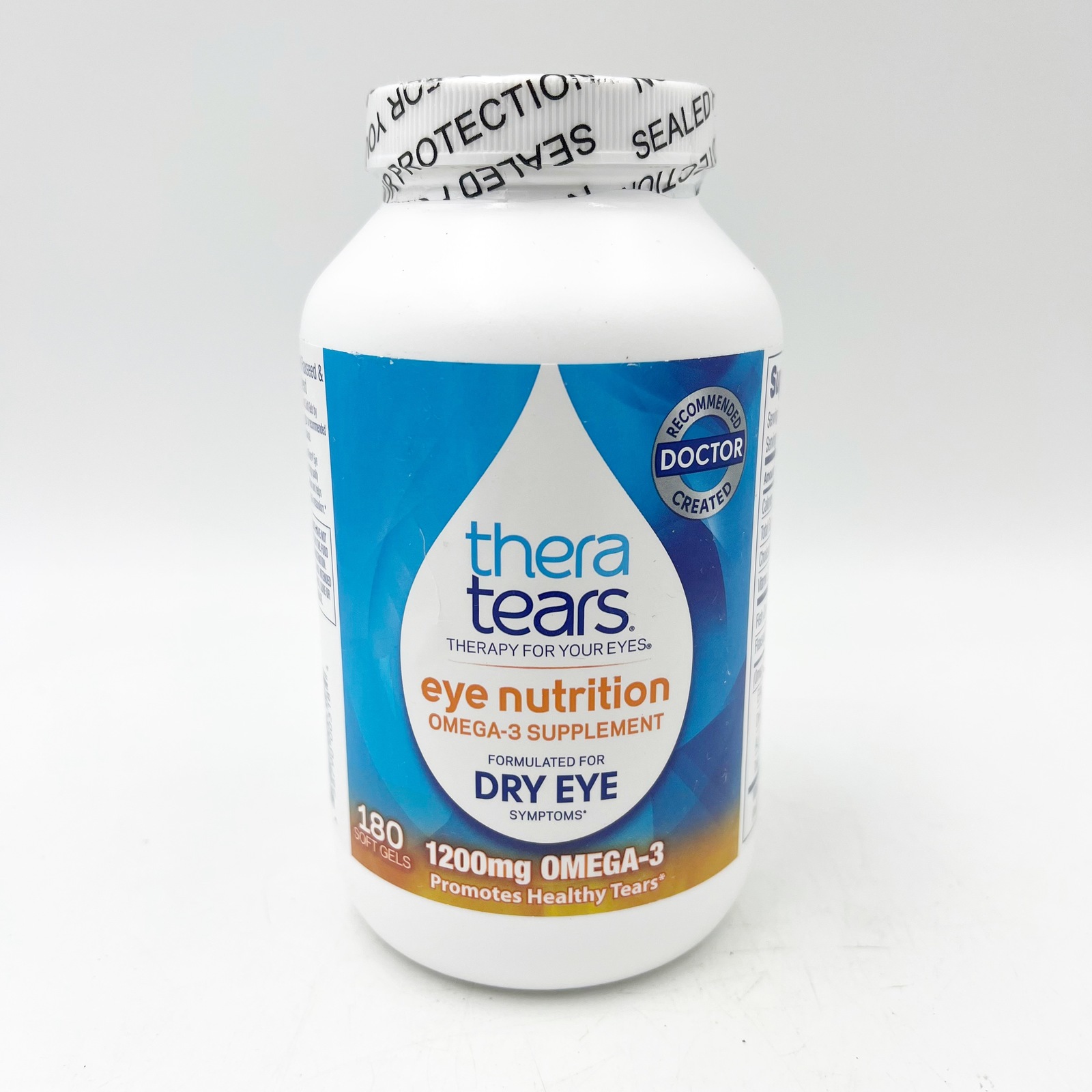 Thera Tears Eye Nutrition 180 Soft Gels 1200mg Omega-3 Supplement BB 1/25