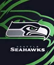 NFL SEATTLE SEAHAWKS NORTHWEST LICENSED FOOTBALL TEAM SOFT BED BLANKET KING SIZE