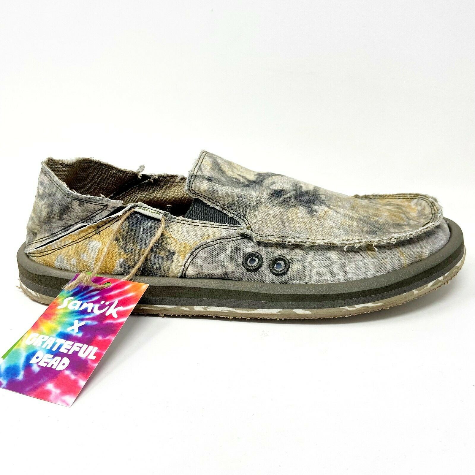 Sanuk x Grateful Dead Vagabond ST Tie Dye Hemp Casual Sneakers