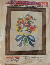 Crewel Embroidery Kit American Family Crafts SPRINGTIME MAGIC Vintage 19... - $29.02
