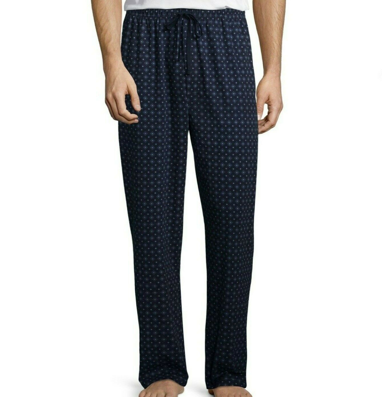 Stafford Men's Knit Pajama Lounge Sleep Pants Navy Neat Size Large 36 ...