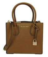 Michael Kors Mercer Cross Body Messenger Bag Acorn Brown Handbag Small t... - $300.29