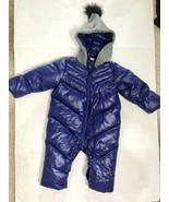 Toddler Baby Snowsuit Puffer Romper Winter Hooded Jumpsuit Navy Snap Bot... - $12.00