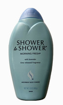 Shower to Shower Morning Fresh Body Powder Lavender Blue Bottle Large 13 oz - $33.99