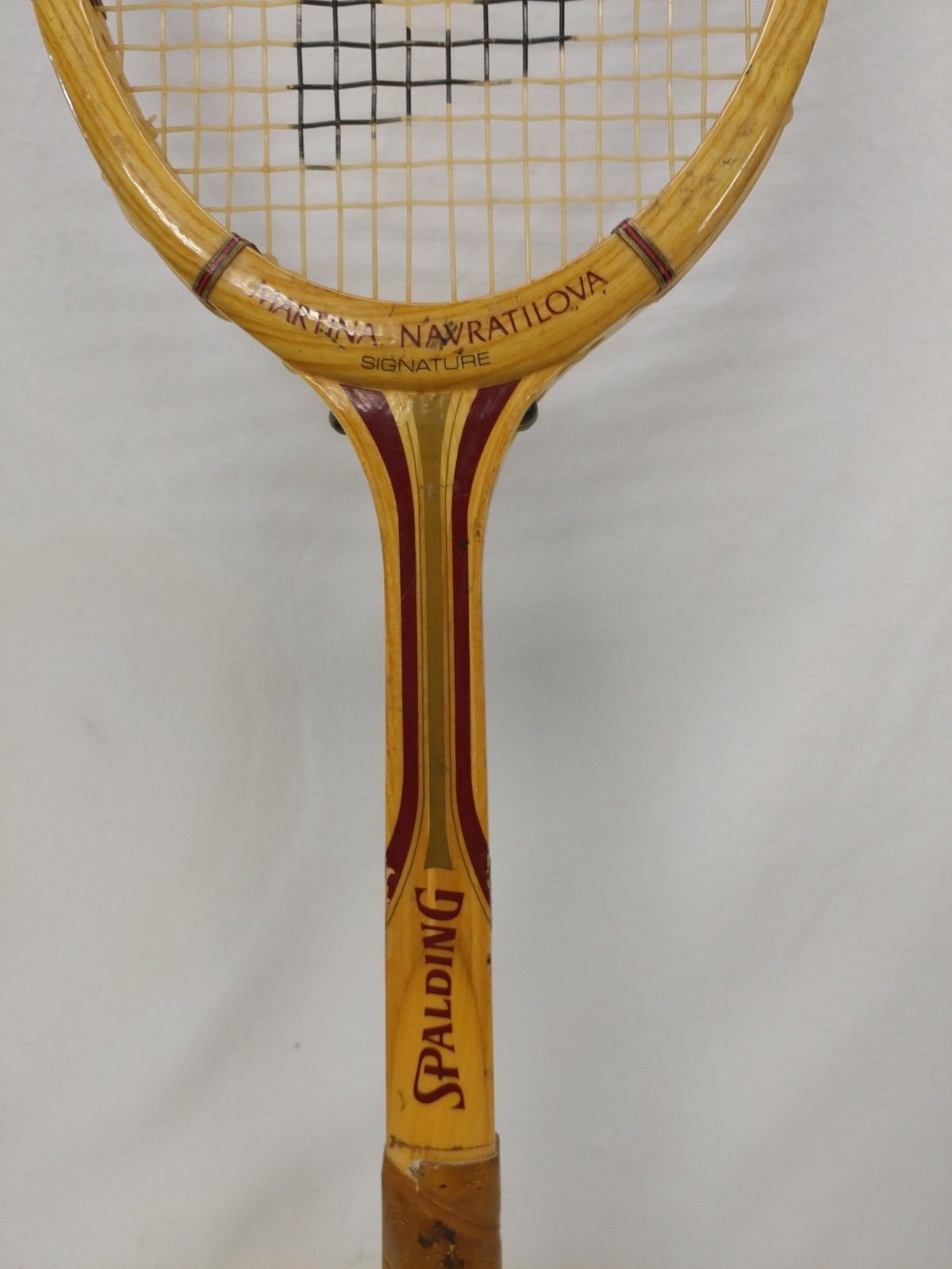 Vintage Spalding Martina Navratilova Signature Wooden Tennis Racket