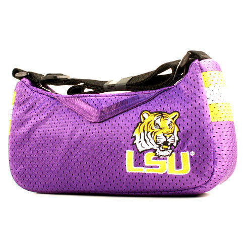 LSU Tigers Purse Jersey Material Mesh NCAA Handbag Bag Purple Strap New