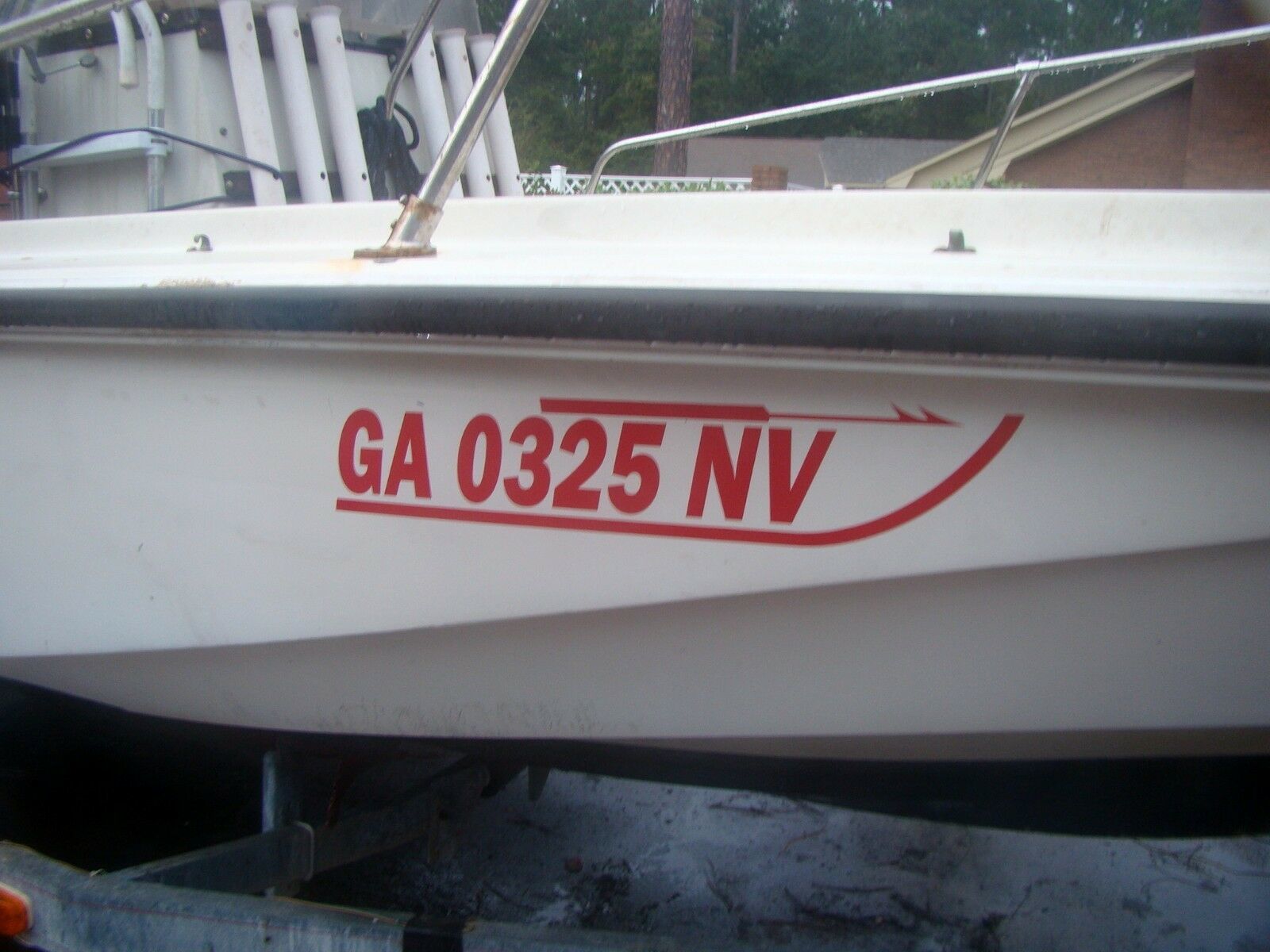 BOSTON WHALER font custom boat hull REGISTRATION NUMBERS decals made to order