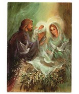 Birth of Jesus Merry Christmas Blessing Greeting Card Holidays Season Wi... - $8.17
