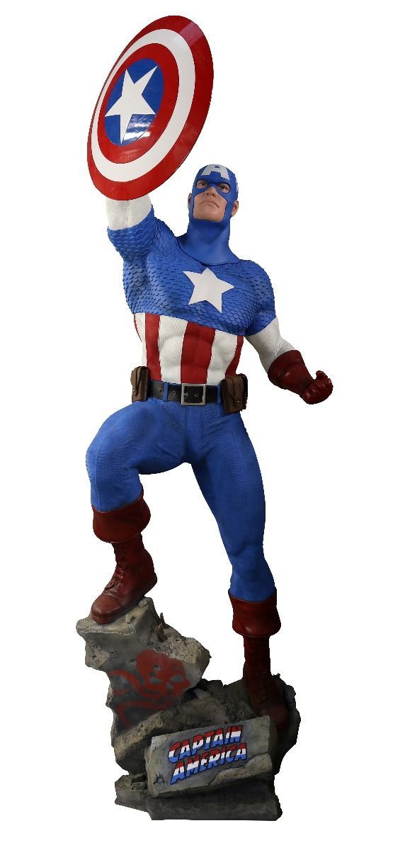 Classic Captain America Life Size Statue Marvel Disney Rubie's