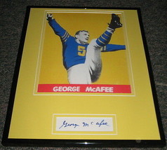 George McAfee Signed Framed 11x14 Photo Display Bears Duke image 1