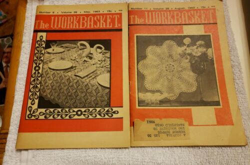2 The Workbasket Magazines No. 8 May 1963 & No. 11 August 1963 Both Volume 28 - $11.88