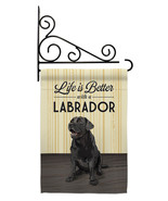 Life Is Better Lab Garden Flag Set Dog 13 X18.5 Double-Sided House Banner - $27.97