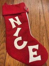 Christmas Stocking Two-sided “haughty & Nice”Ships N 24h - $24.63