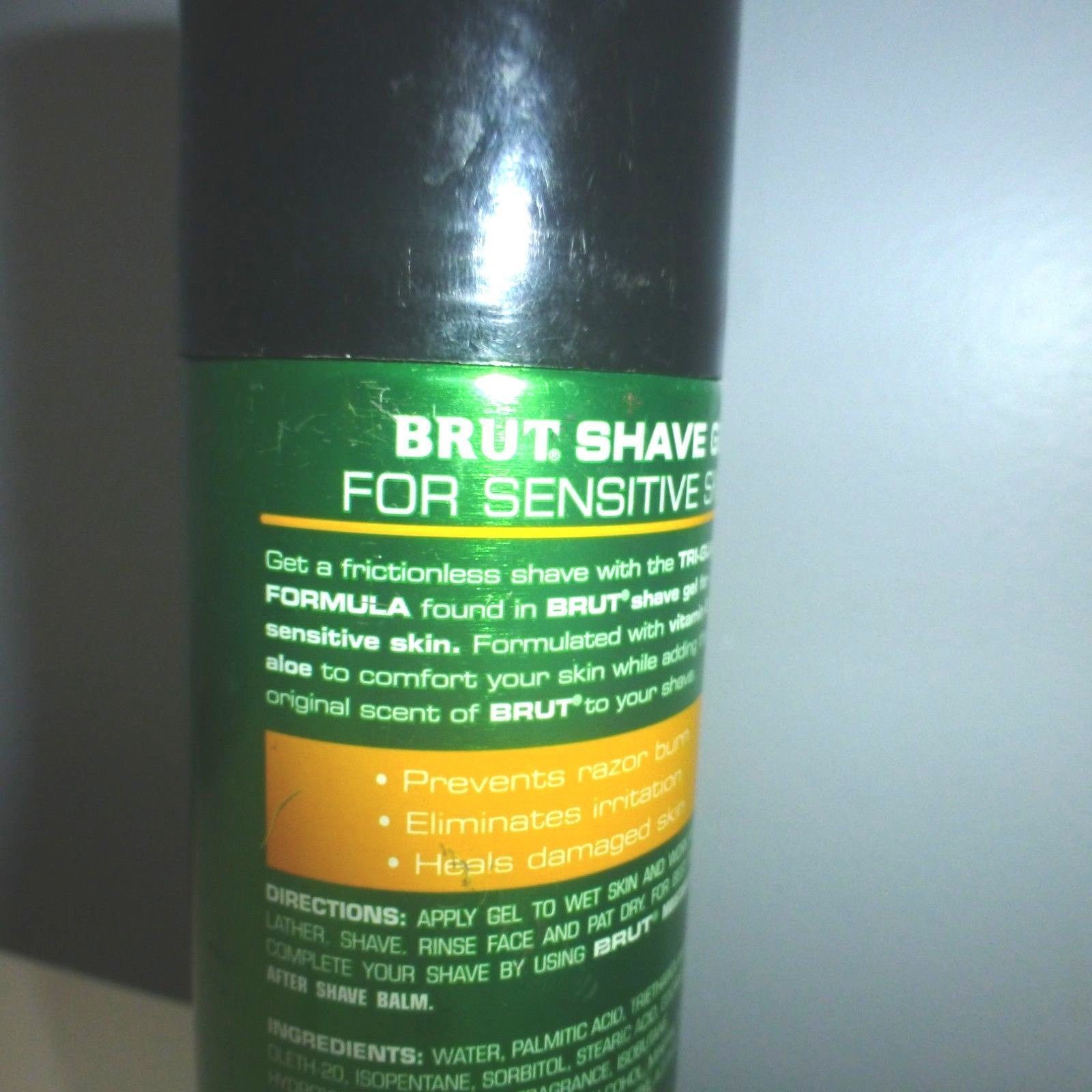 BRUT SHAVING SHAVE GEL CREAM 7 Oz Original Fragrance Men's Skin Face