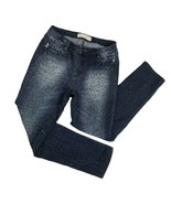 Fashion Bug Jeans Womens Sz 14 Straight Stretch Blue Leopard Mid Rise W3... - $23.46