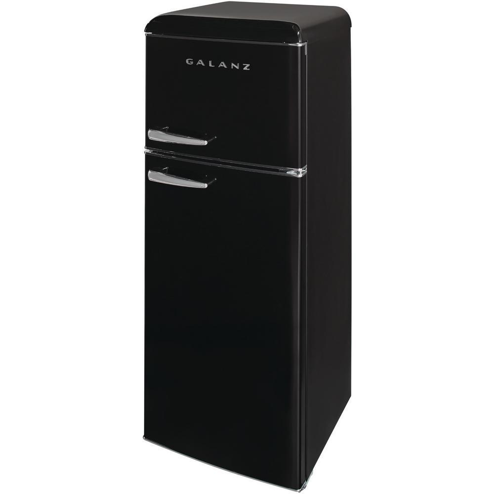 Galanz 7 6 Cu Ft Retro Mini Refrigerator With Dual Door And True