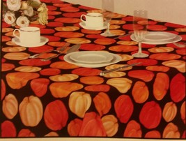 Printed Linen Polyester Tablecloth 70" ROUND (4-6 people) PUMPKINS, BH - $19.79