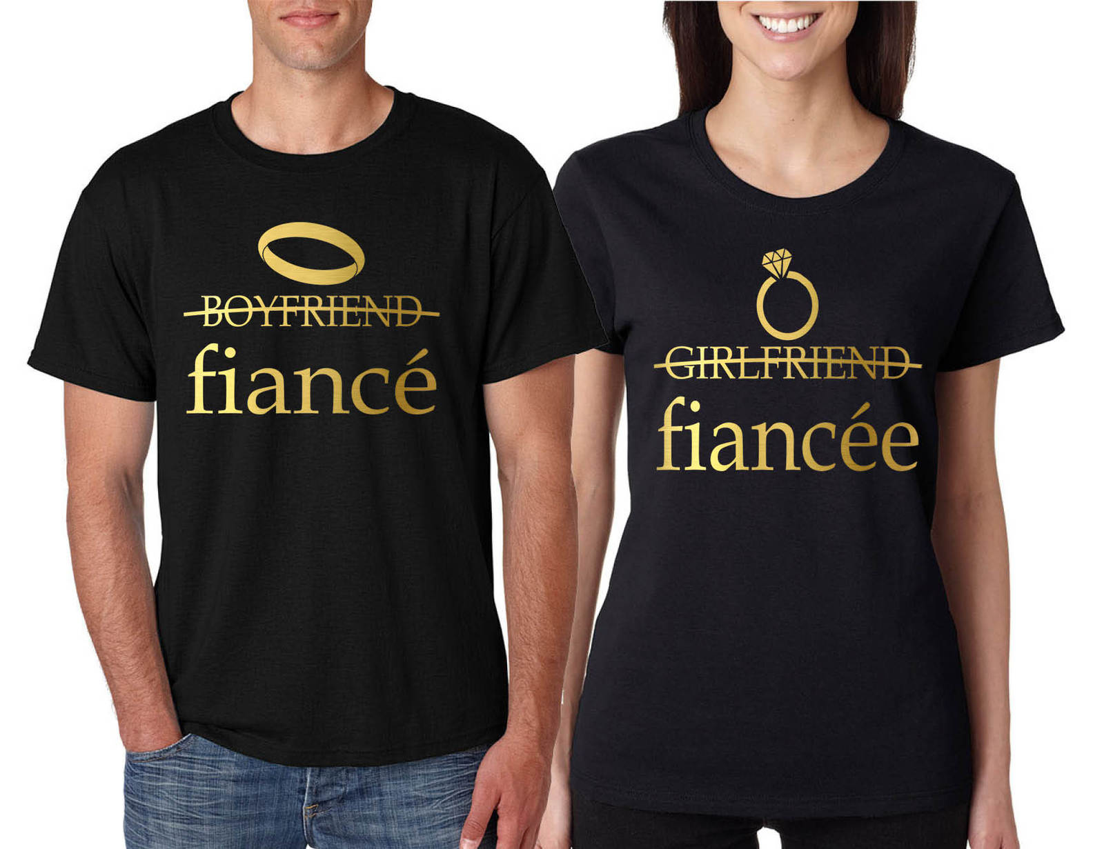 Couple T Shirts Fiancee Fiance Love Engaged Proposal Matching Tees ...