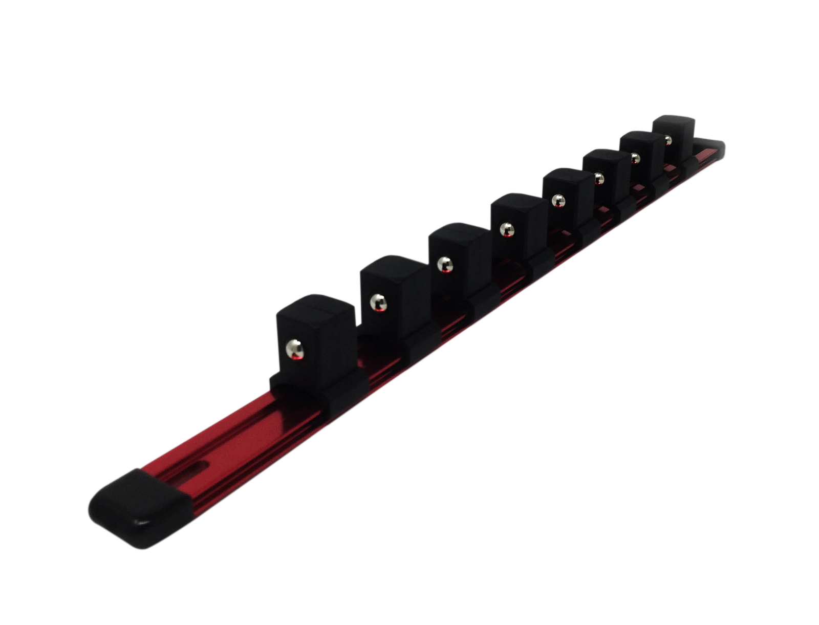 Industro 3/4" Drive Aluminum Socket Holder, 432mm Red Rail w/ 8Piece