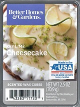 Key Lime Cheesecake Better Homes and Gardens Scented Wax Cubes Tarts Melts - $3.75