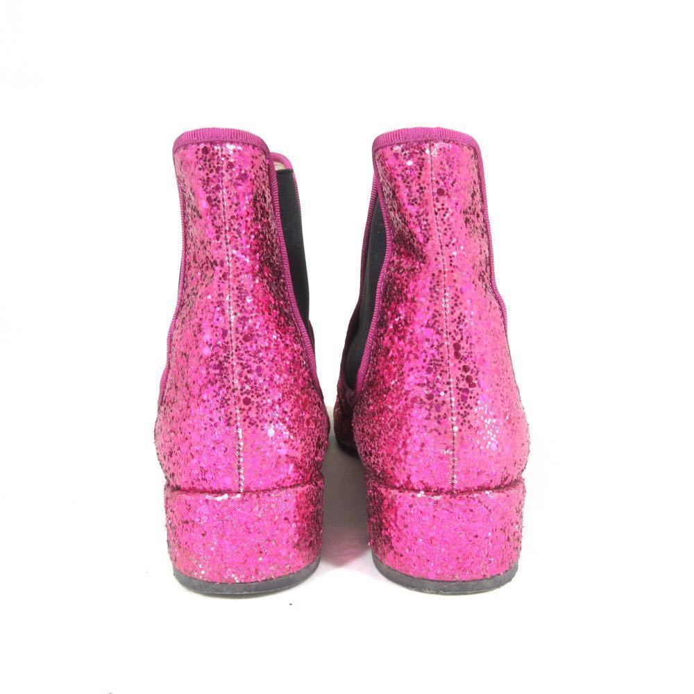 37 / 6.5 US PRETTY BALLERINAS Hot Pink 275 Glitter Ankle Boots