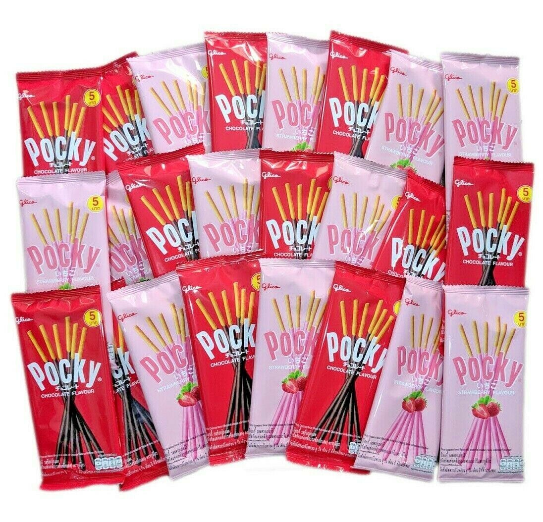 Glico Pocky Biscuit Stick Coated with Chocolate Stawberry Flavour Japanese Snack