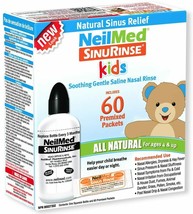 NeilMed Sinus Rinse Kids Gentle Saline Relief Natural Kit, 60 Packets 01... - $17.50