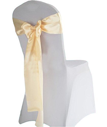 George Jimmy 10PCS Wedding Anniversary Ribbon Elegant Chair Cover Bands Decor-Ch