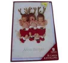 16 Anne Geddes Christmas Cards - Baby Reindeer - American Greetings 2010... - $8.79