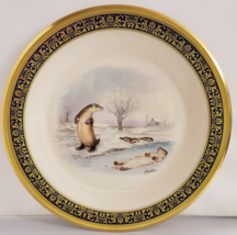 Lenox Collector Plate Otters Woodland Wildlife Designed Boehm 1982 USA Vintage - $84.15