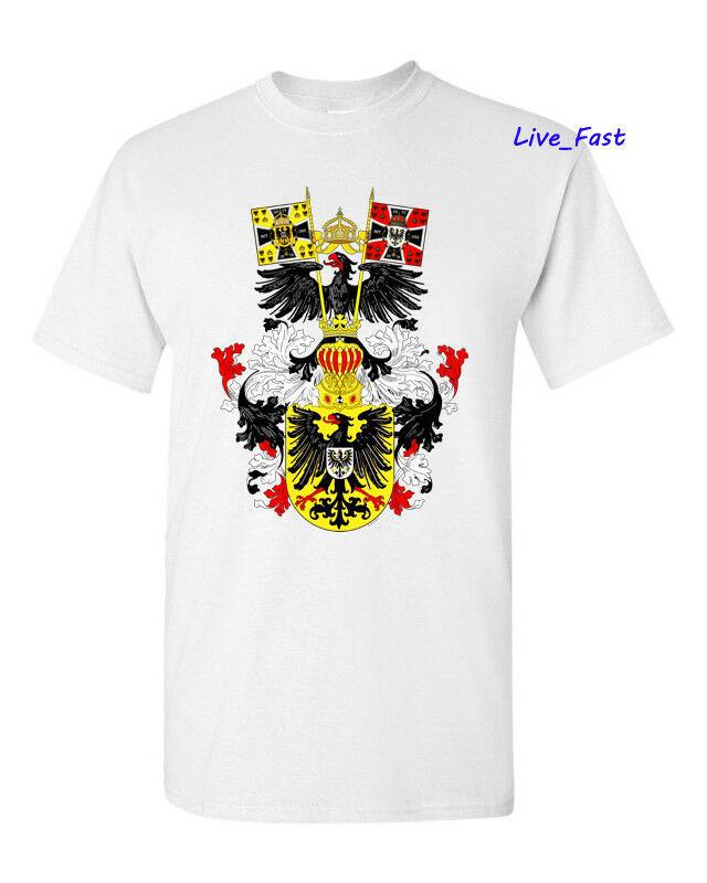 GERMANY IMPERIAL EAGLE COAT OF ARMS T SHIRT ww1 kaiser deutscher reich sadler