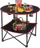 Camping Table Portable Folding Camping Side Table for Outdoor Picnic, Be... - $51.99