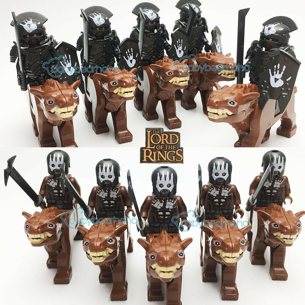 20pcs/set Lord Of The Rings The Hobbit Uruk-hai Riding Wolf Army Minifigures Toy