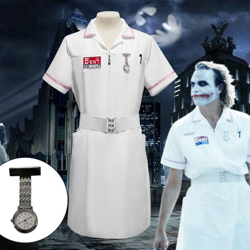 Halloween costume Scary Movie Dark Knight clown Joker Nurse Dress Uniform Nurses