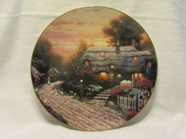 Thomas Kinkade Olde Porterfield Tea Room Collector Plate 1st Issue Mib Coa - $14.89