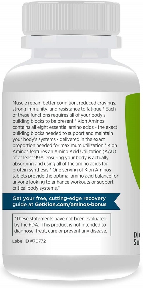 Kion Aminos Essential Amino Acids Tablets Supplement The Building