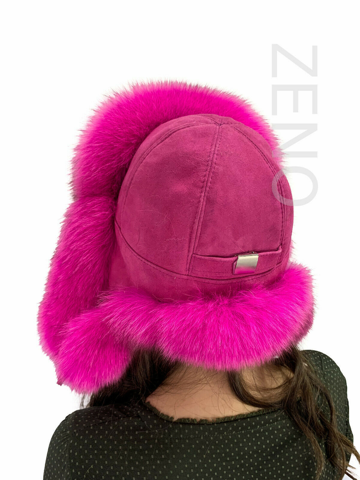 Accessories Hats & Caps Winter Hats Trapper Hats Arctic Fox Fur Full Hat Saga Furs Pink Color All Fur Hat 
