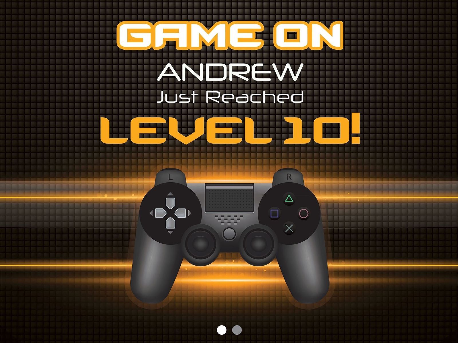 Gaming Birthday Party Poster Personalized Game On Banner for Birthdays