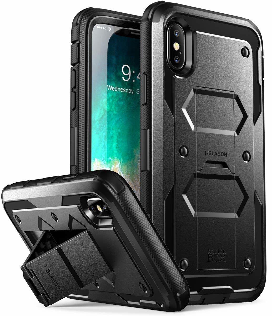 iPhone X Case, [Armorbox] i-Blason built in [Screen Protector] Rugged, Black