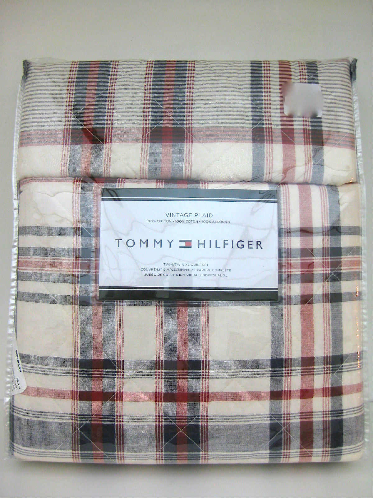 Nwt Tommy Hilfiger Stewart Plaid Flannel King Size Comforter Set Red Navy Green Comforters Sets Patterer Home Garden