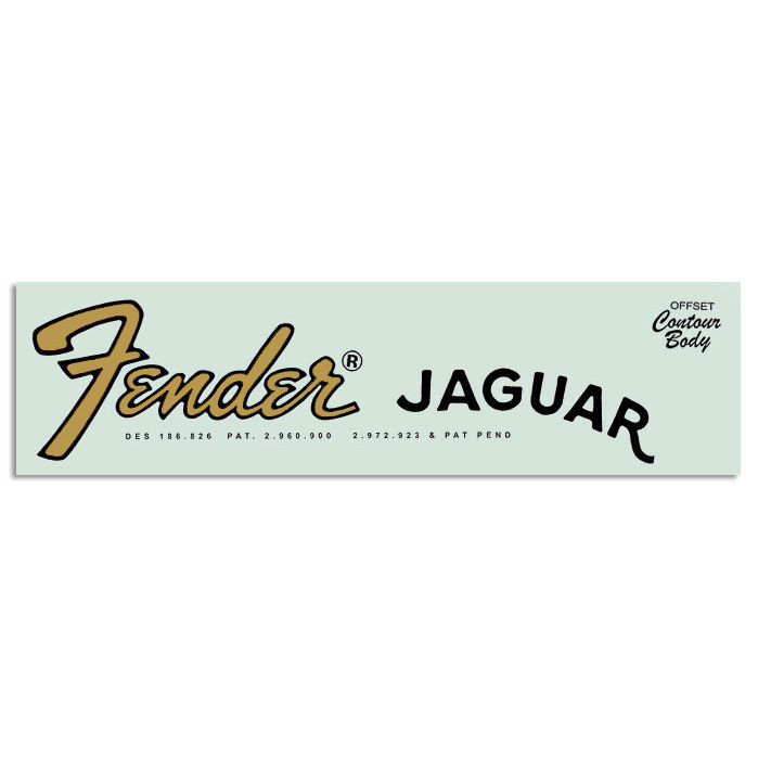 Fender® 196268 Jaguar® Waterslide Headstock Decal Guitar Builder