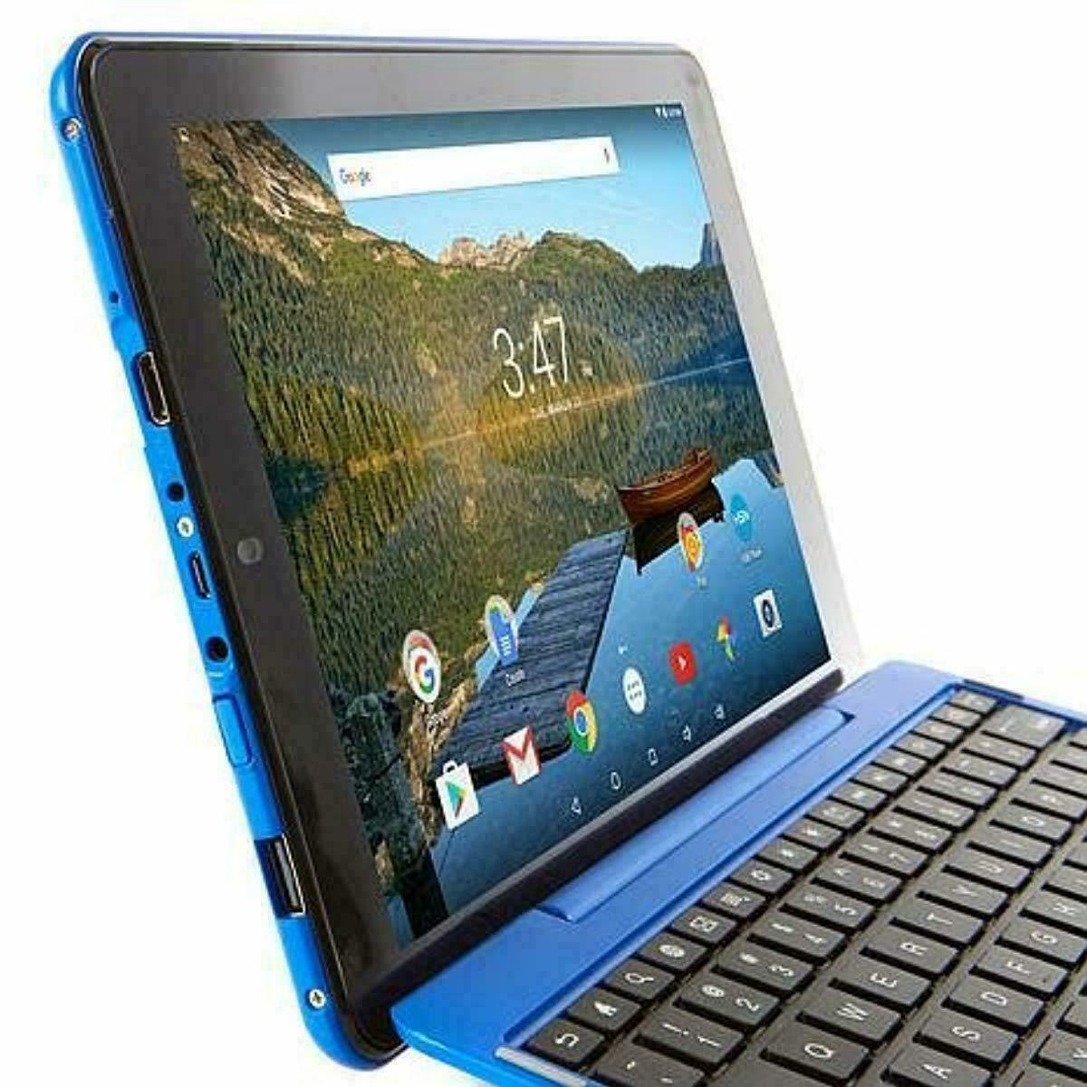 RCA Viking Pro 10" 2in1 Tablet 32GB Quad Core Blue Laptop Computer