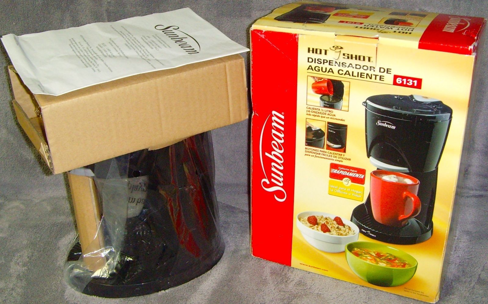 Brand New!•Sunbeam•Hot Shot•Hot Water Dispenser•Model 6131•Black•16 oz