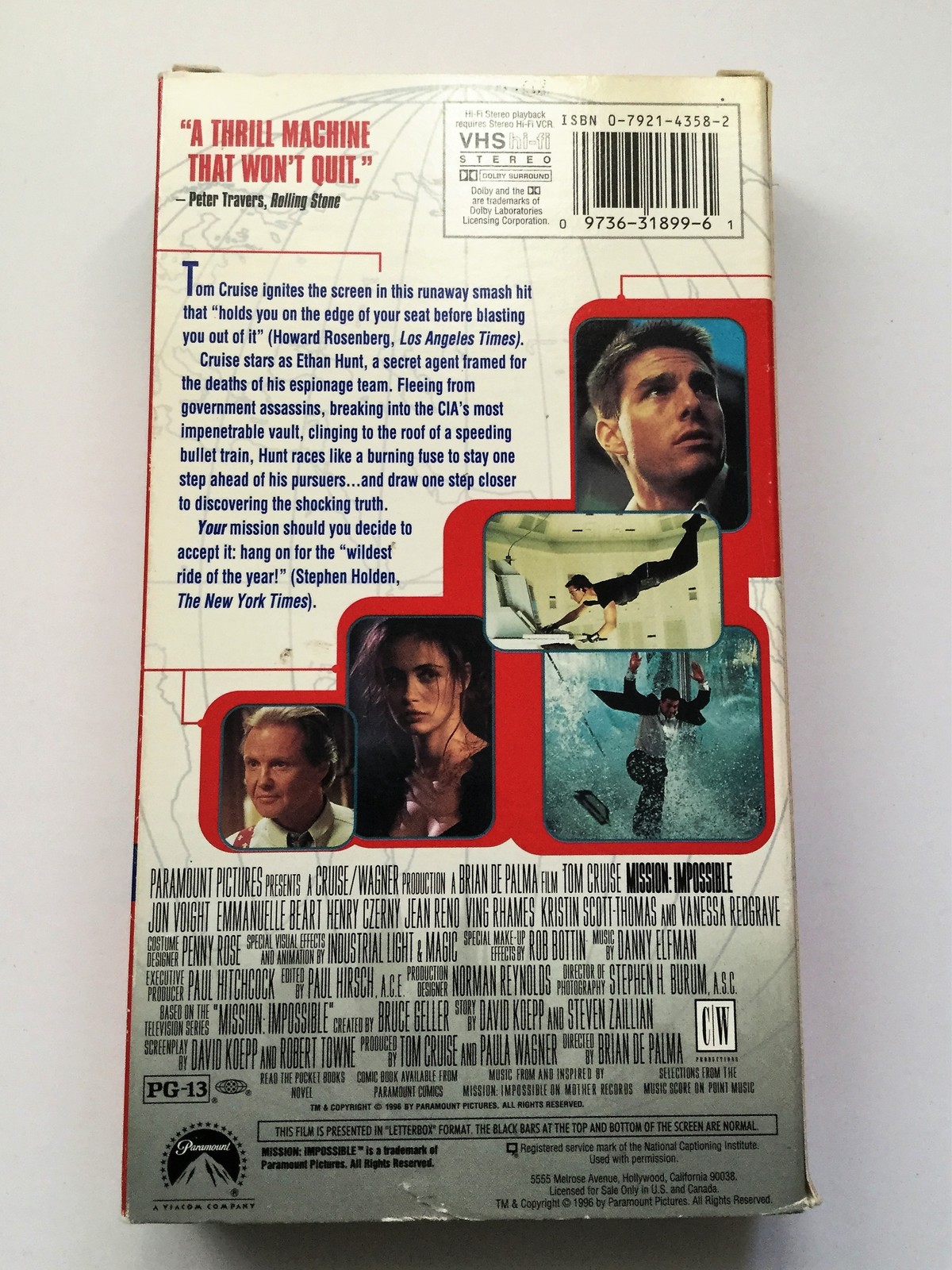 MISSION:IMPOSSIBLE Tom Cruise VHS Wide Screen 1996 - VHS Tapes