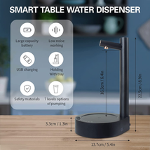 Desktop Water Bottle Dispenser,  Portable Electric Water Bottle Pump for 5 Gallo image 6