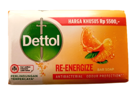 6 Bars Dettol 100grams Soap Re Energize Antibacterial Mandarin Orange - $17.10