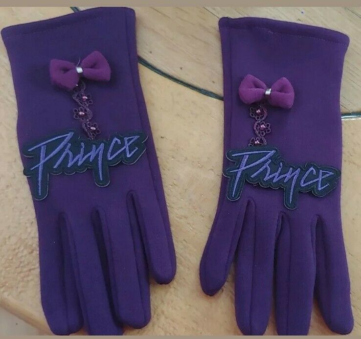 Prince Rogers Nelson Purple Rain Gloves With Touch Screen Fingers